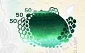 Australian new 50 dollar Rolling colour effect
