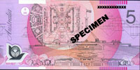 Australian five dollar note back