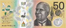 Australian 50 dollar note front - Second series