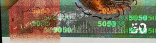 50 нови швейцарски франка Осигурителна лента4