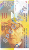 10 Swiss franc note obverse