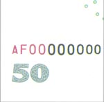 50 Китайски Юана Оптически вариращо мастило