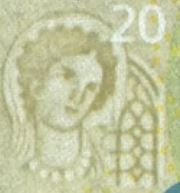 Воден знак нови 20 евро