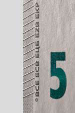 raised print new 5 euro