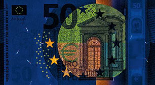 new 50 Euro note Special UV light (UV-C)