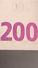 Encre de couleur changeante 200 euro billet