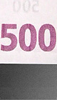 color shifting ink 500 euro note
