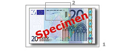 raised print Twenty euro