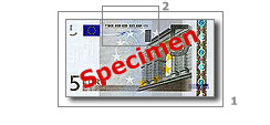 impression en relief cinq euros