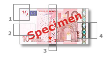 Spécimen1 billet de 10 euros