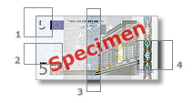 Spécimen1 billet de 5 euros