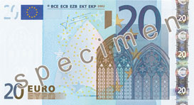 20 euro front