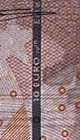 Fil de sécurité billet de 10 euros