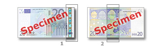 Specimen 20 euro note