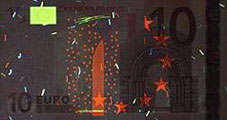 UV lumière recto 10 euro