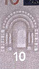 Filigrane clair billet de 10 euros