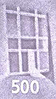 watermark light 500 euro note
