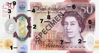 new 50 pound polymer specimen obverse