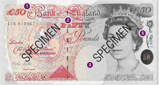 50 old pound specimen obverse