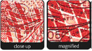 Micro lettrage de billets de 50 £