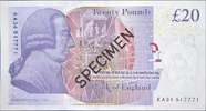 20 Pound note reverse