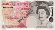 50 Pound Series E note obverse