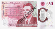 50 Pound sterling polymer note reverse