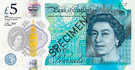5 Pound sterling polymer note obverse