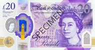 20 Pound sterling polymer note obverse