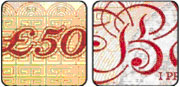 50 Pound Series E raised print