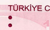 10 turkish lira note Visually Impaired