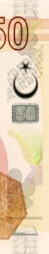 50 turkish lira note Holographic Stripe