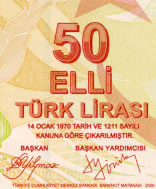 50 turkish lira note Intaglio Printing