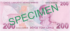 200 turkish lira note reverse