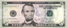 United States five dollar reverse